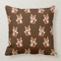 Cute Fox Pattern Throw Pillow