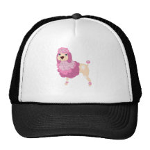 Cute French Poodle Dog Trucker Hats
