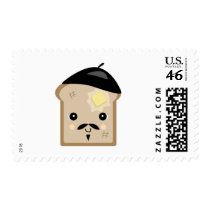 cute french toast postage stamp
