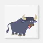 Cute Friendly Cartoon Bull Magnet magnets