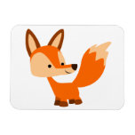 Cute Friendly Cartoon Fox Flexible Magnet magnets