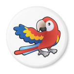 cute friendly Macaw Parrot Fridge Magnet