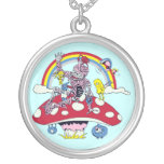 cute friendly zombie bliss vector cartoon custom necklace