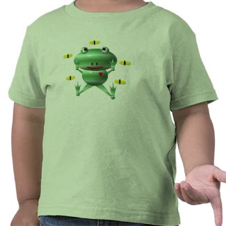Cute frog and flies! tshirt