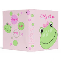 CUTE FROG BABY SCRAPBOOK KEEPSAKE BABYSHOWER binders