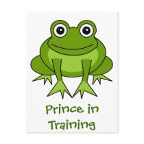 Cute Frog Cartoon - Prince in Training Postcard