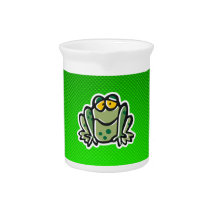 Cute Frog; Green Drink Pitcher