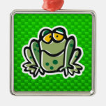Cute Frog; Green Ornament