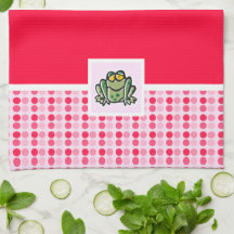 Cute Frog Hand Towel