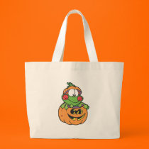 cute frog in pumpkin bags