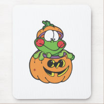 cute frog in pumpkin mousepads