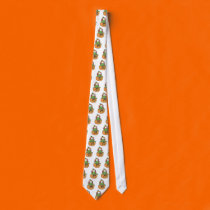 cute frog in pumpkin ties