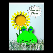 Cute Frog Invite invitations