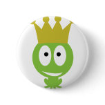 cute Frog King comic style buttons