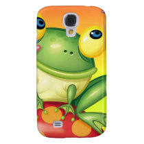 frog, froggy, froggie, amphibian, animal lover, cute, illustration, art, nature, mushroom, toadstool, fly, hungry, prey, happy, tongue, green, dooni designs, doonidesigns, animals, [[missing key: type_casemate_cas]] with custom graphic design