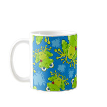 Cute Frog Patterned Coffee Mug