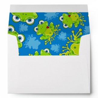 Cute Frog Patterned Envelope envelope