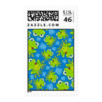 Cute Frog Patterned Stamp