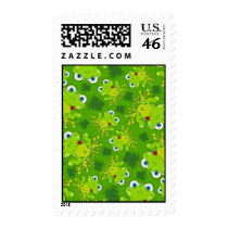 Cute Frog Patterned Stamp