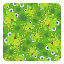 Cute Frog Patterned Sticker