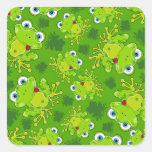 Cute Frog Patterned Sticker