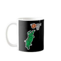 cute frog playing basketball coffee mug