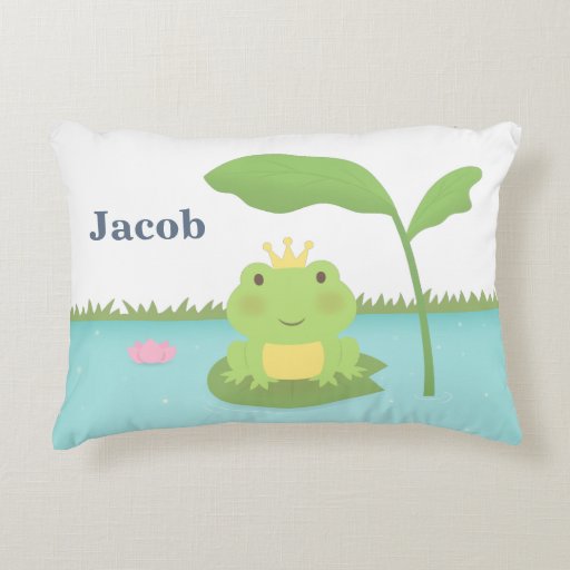 Cute Frog Prince For Boys Room Decor Pillow Accent Pillow Zazzle