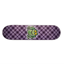 Cute Frog; Purple Custom Skate Board