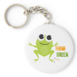 Cute Frog "Think Green" keychains