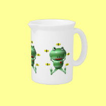 Cute Frog with Flies pitchers