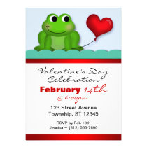Cute Froggy Heart Valentine's Day Invitations invitations