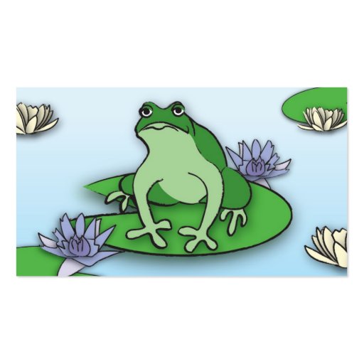 Cute Frogs Profile Cards Business Card Template (back side)