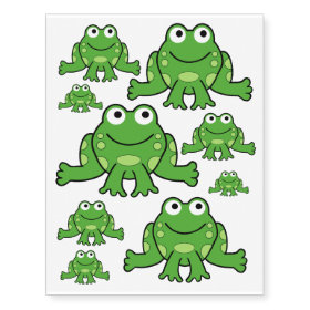 Cute Frogs Temporary Tattoos