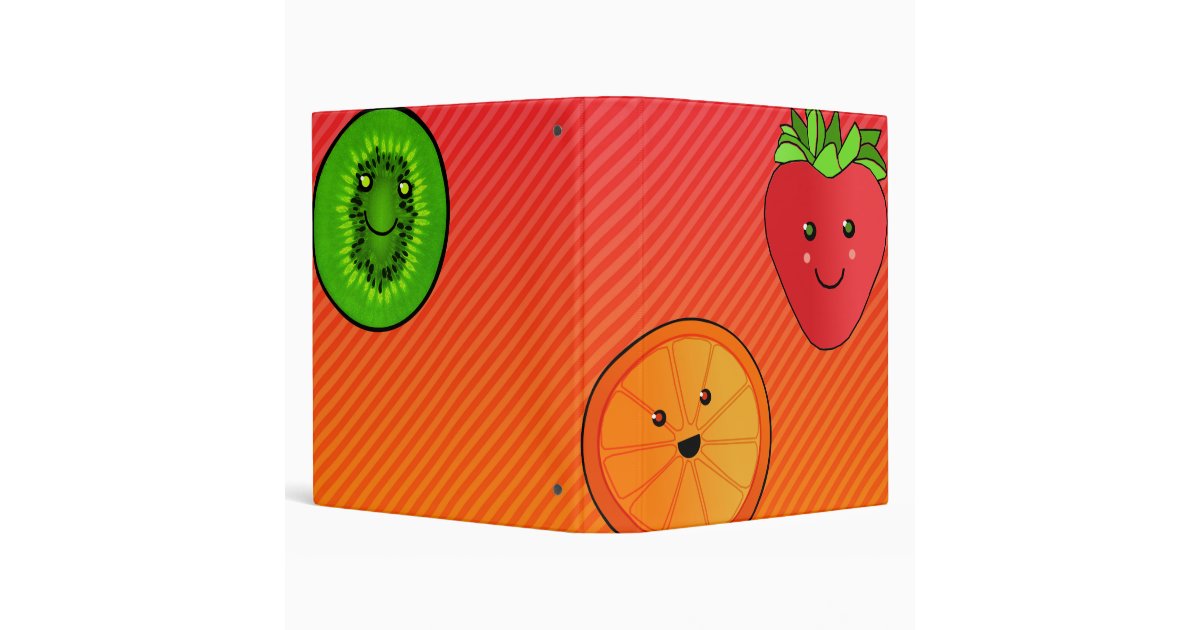Cute Fruits Binder Zazzle