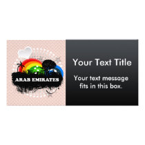Cute Fruity Arab Emirates Personalized Photo Card