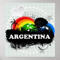 Cute Fruity Argentina Poster