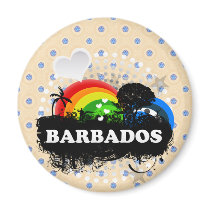 Cute Fruity Barbados Refrigerator Magnets