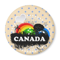 Cute Fruity Canada Magnets