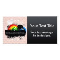 Cute Fruity Central African Republic Photo Card Template
