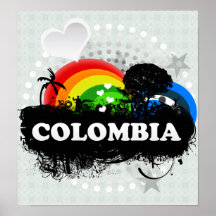 Cute Fruity Colombia Posters