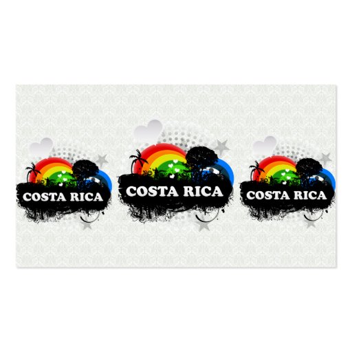 Cute Fruity Costa Rica Business Card Template (back side)