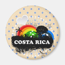 Cute Fruity Costa Rica Magnet