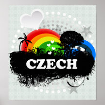 Cute Fruity Czech Posters