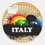 Cute Fruity Italy Round Stickers
