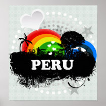 Cute Fruity Peru Poster