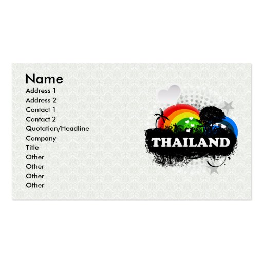 Cute Fruity Thailand Business Card Template (front side)