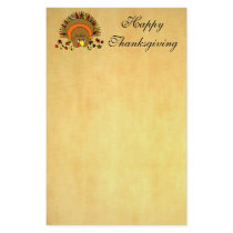 Cute Full Color Turkey stationery