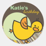 Cute Fun Duckies Ducks Children Kid Birthday Party Stickers