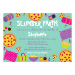 Cute fun girl's birthday slumber party invitation