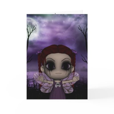 Cute Fun Gothic Fairy 2 Cards by DarkRealms